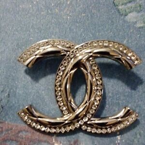 Silver and Crystal Embellished Brooch